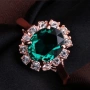 💍 24K Златно Покритие ✨️Дамски Пръстени 💍с Циркон💎 – Зелен, Син, Червен | Лимитирана Серия ⚜️✨️, снимка 3