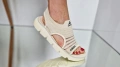 Adidas Нови Бежови Дамски Сандали Адидас , снимка 3