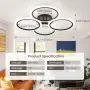 Смарт LED полилей/плафон с 4 пръстена и дистанционно за таван (димер, 3000–6000K), снимка 2