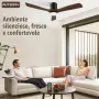 LED Таванен вентилатор с лампа 24W и дистанционно 132cm, снимка 6