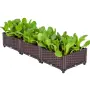 Модулна повдигната леха 120x40x22 см – За зеленчуци, билки и цветя, UV устойчива, кафява, снимка 10