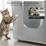 Метална котешка тоалетна от неръждаема стомана 56 × 42 × 30 см, снимка 4