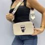 Karl Lagerfeld Нова Дамска Кожена Чанта Различни Цветове , снимка 3