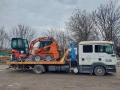 Транспорт Камион с кран падащ борд соларни панели, строителна техника строителни материали мотокар, снимка 2