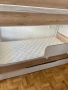 Двуетажно масивно дървено легло с матраци, снимка 2