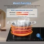 Индукционен плот AMZCHEF 60 см 4 зони 7200W с две Flex зони - НОВ, снимка 6
