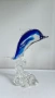 Кристална статуетка на делфин наподобява от френската компания Cristal d'Arques. , снимка 4