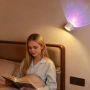 Нова стенна Безжична LED нощна лампа 2 в 1, магнитна ротация, димиране, 2200mAh, снимка 1