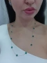 СРЕБЪРНО КОЛИЕ 925 СЪС ЗЕЛЕН АХАТ, снимка 1