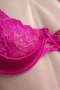 Hunkemöller сутиен - 80D в наситено цикламeно розово с дантела, снимка 3
