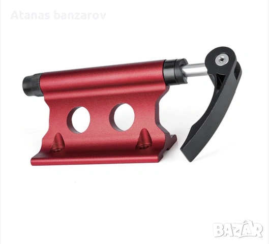 "Нова алуминиева стойка / държач за предна вилка на велосипед (модел CX-C09) - Червена"