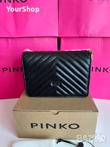 PINKO Mini Chevron Click Love – оригинална чанта | НОВА, снимка 3 - Чанти - 54048493