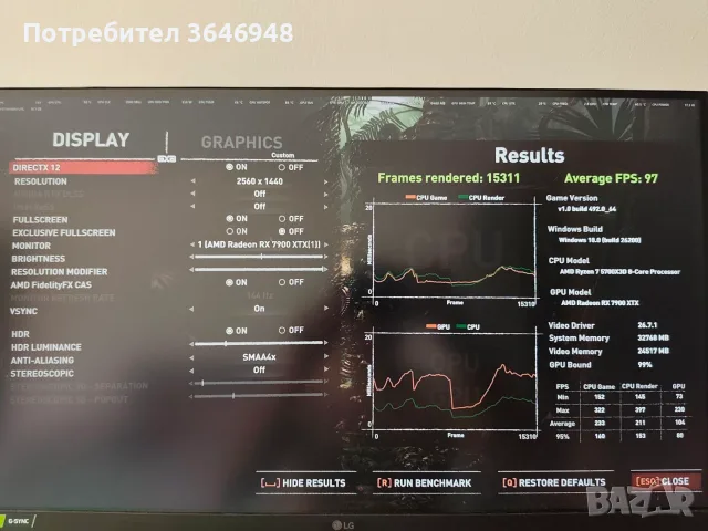 AMD RX7900XTX Sapphire Pulse, снимка 16 - Видеокарти - 55597083