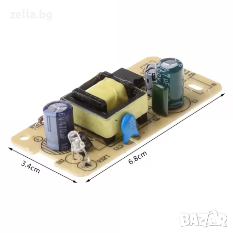 Компактен импулсен захранващ модул 12V 1A – за LED ленти, Arduino, сензори и контролери 10399, снимка 3 - Друга електроника - 54692075