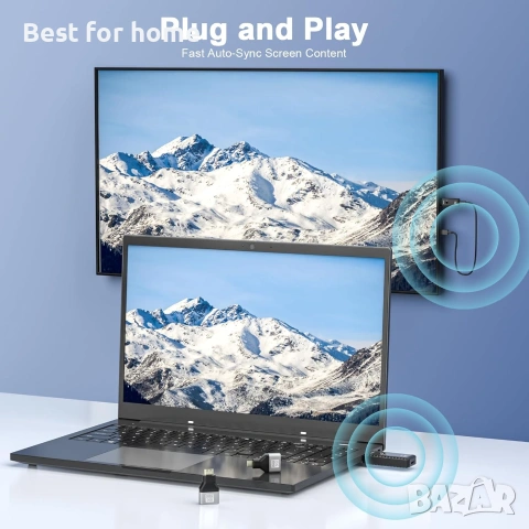 PWAYTEK Безжичен HDMI предавател и приемник 4K декодиране, 1080P изход, 50M/164FT, снимка 2 - Друга електроника - 55056683