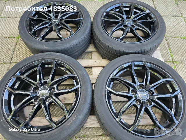 Лети джанти 17ки 5х108 Rial + летни гуми 225/45/17 Dunlop, снимка 2 - Гуми и джанти - 54420765
