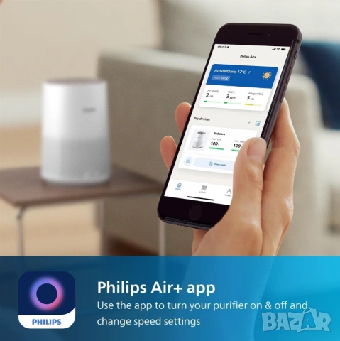 Пречиствател Philips SMART Series 600i AC0650/20 HEPA до 44м² тих WiFi НОВ, снимка 4 - Овлажнители и пречистватели за въздух - 54241146