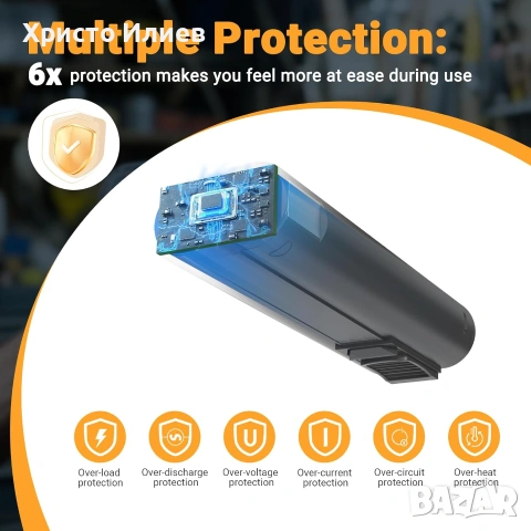 Shentec Комплект заядно с 2 батерии 3.5ah 6v за Paslode 404717, снимка 4 - Други инструменти - 55261119