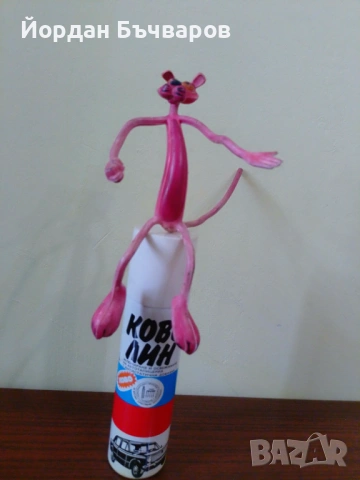 Соц. стара Vintage гумена играчка Пинко розовата пантера, снимка 2 - Колекции - 54211785