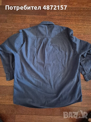 мъжка риза Ralph Lauren Ралф Лаурен 100% памук, произведена в САЩ made in USA, размер XXXL, тъмно си, снимка 2 - Ризи - 55155980