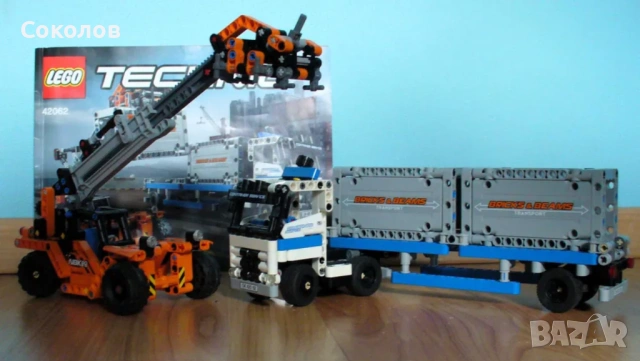 LEGO Technic 42062 Контейнерен терминал "2 в 1" и 42002 модел "2 в 1", снимка 4 - Конструктори - 54001216