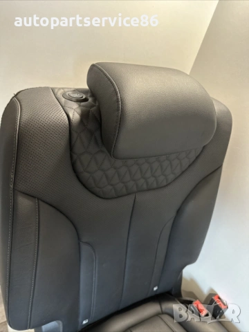 Седалка заден десен втори ред черна кожа за Hyundai Santa Fe 2.2 Crdi (2020), снимка 3 - Части - 54412574