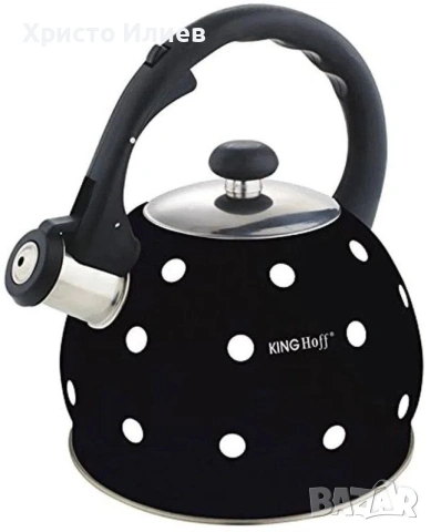 Свирещ чайник Kinghoff KH 1048 2 l черен