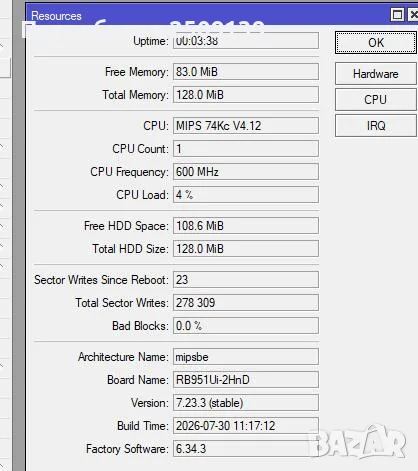 MikroTik RB951Ui-2HnD, снимка 4 - Рутери - 55583696