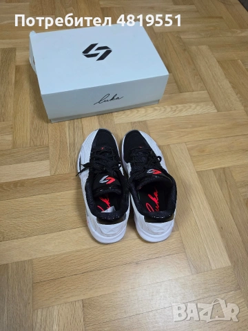Страхотни баскетболни обувки Air Jordan Luka 4 "White Cement" - размер 45, снимка 4 - Спортни обувки - 54541826