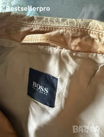 Hugo Boss - Мъжко кожено яке, снимка 3 - Якета - 54043871