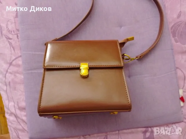 Кафява чанта #3 кожена нова 185х180х95 мм