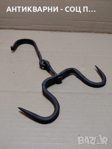 Соц Стар Ръчно Кован Ченгел За Дране На Животни. НОМЕР 1765., снимка 4 - Антикварни и старинни предмети - 54072763