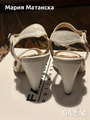 Бели Сандали естествена кожа Gianni ( Джани), снимка 3 - Сандали - 54730463