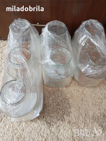 Стъклени буркани, различни с винтови капачки , снимка 14 - Буркани, бутилки и капачки - 53343023