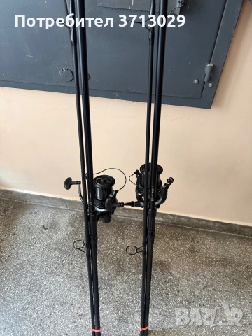 Комплект 2 въдици Fox EOS Pro 13 ft 3.50 lb + 2 макари Daiwa Crosscast, снимка 2 - Въдици - 55179880
