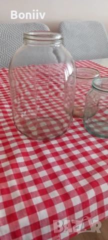 Стъклени буркани , снимка 3 - Буркани, бутилки и капачки - 54317279