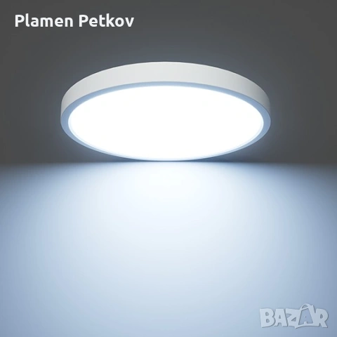 MITEA Lighting M205762 - LED плафон , 24W, 3CCT 3000/4000/6500K, IP40,бял, снимка 5 - Лампи за таван - 55090909