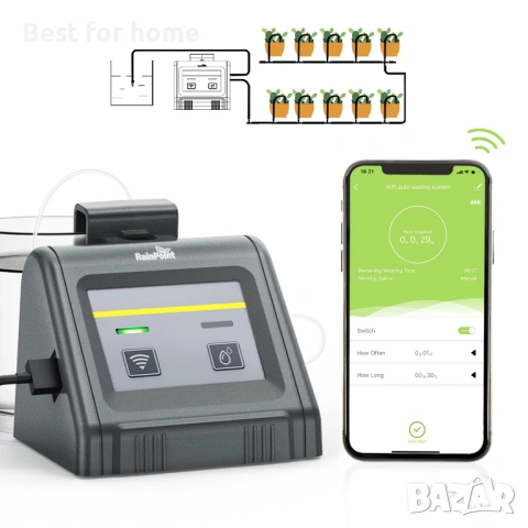 RAINPOINT WiFi автоматична система за поливане за саксийни растения на закрито, комплект 
