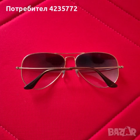 Оригинални слънчеви позлатени очила Ray-Ban Aviator. , снимка 2 - Слънчеви и диоптрични очила - 55011662