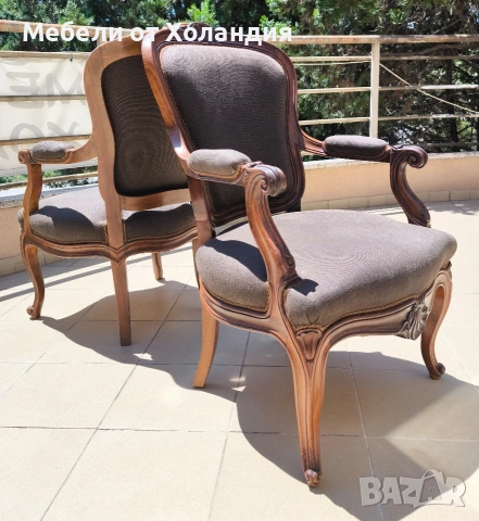 Две редки старинни кресла от акажу, снимка 4 - Дивани и мека мебел - 54997149