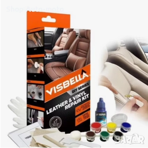 Течна кожа Visbella комплект за ремонт на волани,кожени салони на автомобили, мебели, кожени якета, снимка 3 - Аксесоари и консумативи - 23819332