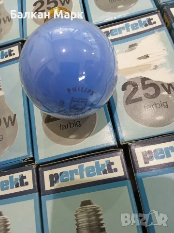 Лот 16 бр. Ретро цветни крушки Philips Perfekt 25W (E27) – Внос от Германия, снимка 2 - Крушки - 55349313