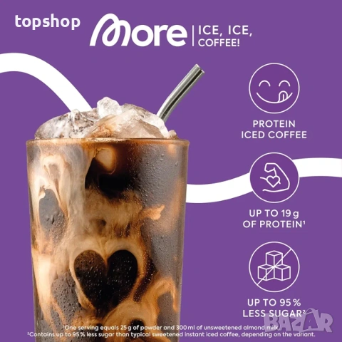 Чисто ново запечатано More Nutrition Protein Iced Coffee (500g) протеин на прах – Немско протеиново , снимка 2 - Хранителни добавки - 54044222