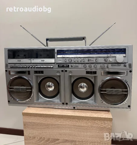 🔈Колекционерски ретро радиокасетофон SHARP GF-767 Z Boombox - профилактиран🔉, снимка 9 - Радиокасетофони, транзистори - 55541044