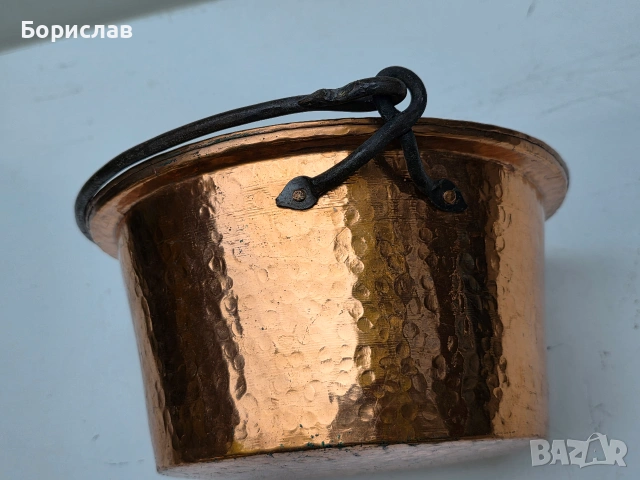 Бакърено менче - котле, снимка 5 - Антикварни и старинни предмети - 55148900