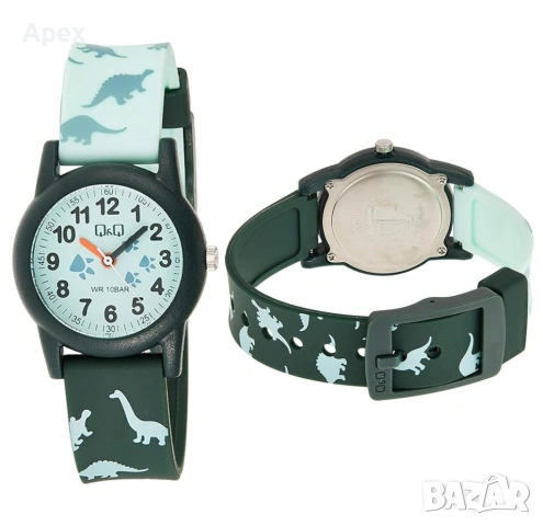 Детски Часовници Q&Q 10 BAR. Оригинален Детски Часовник QQ. Динозавър,Розов,Черен. VR19J VR99J VR41J, снимка 8 - Детски - 54011213