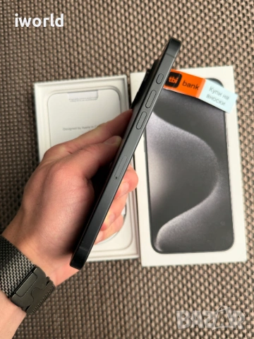 ⛔️100% БАТЕРИЯ⚠️ iPhone 15 PRO MAX ❗️Лизинг от 28€/мес ❗️256GB Black Titanium❗️ , снимка 4 - Apple iPhone - 54884034