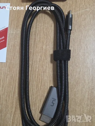 uni USB-C към HDMI кабел е с дължина 1.8 метра (6 фута) и е в оплетка. Поддържа 4K резолюция , снимка 2 - Мрежови адаптери - 55608070