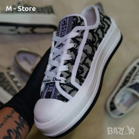 Дамски маратонки Dior Oblique в черно, снимка 2 - Маратонки - 54191558