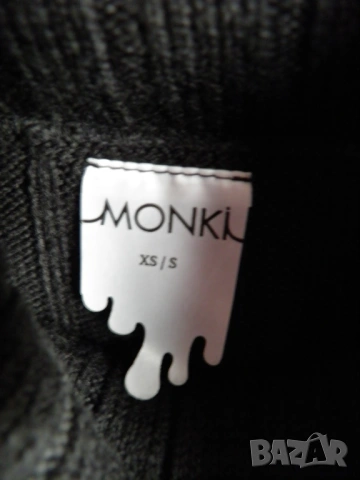 MONKI черна дамска туника без ръкав с поло яка, снимка 5 - Туники - 54332779